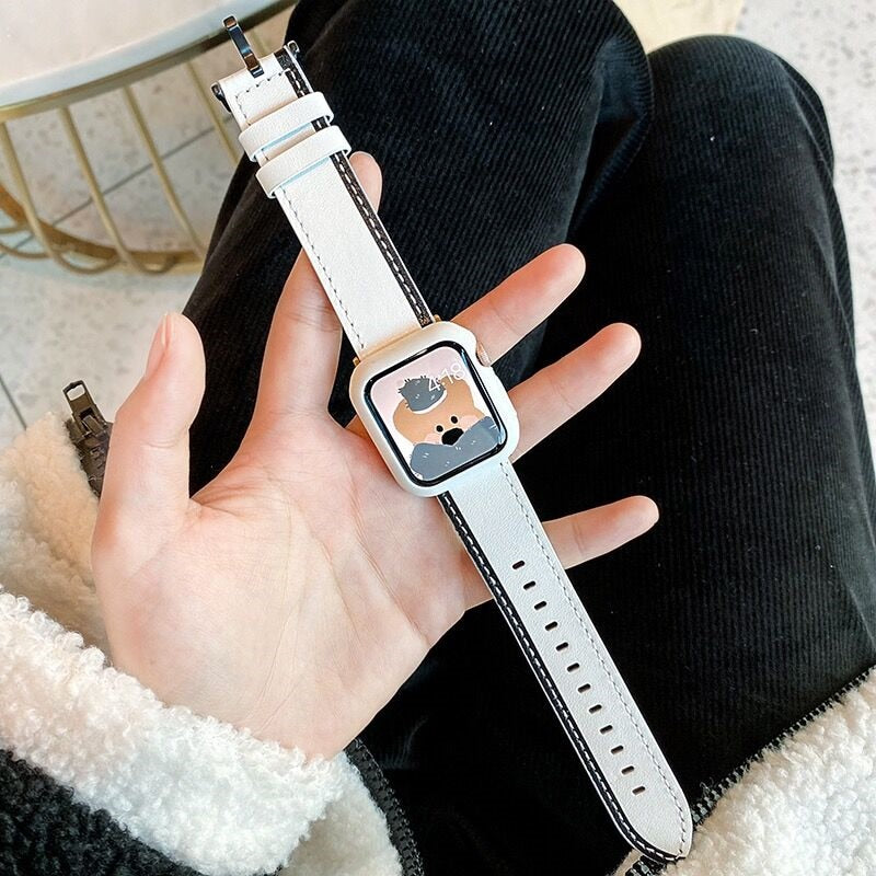 Cartoon Leather Strap For Apple Watch