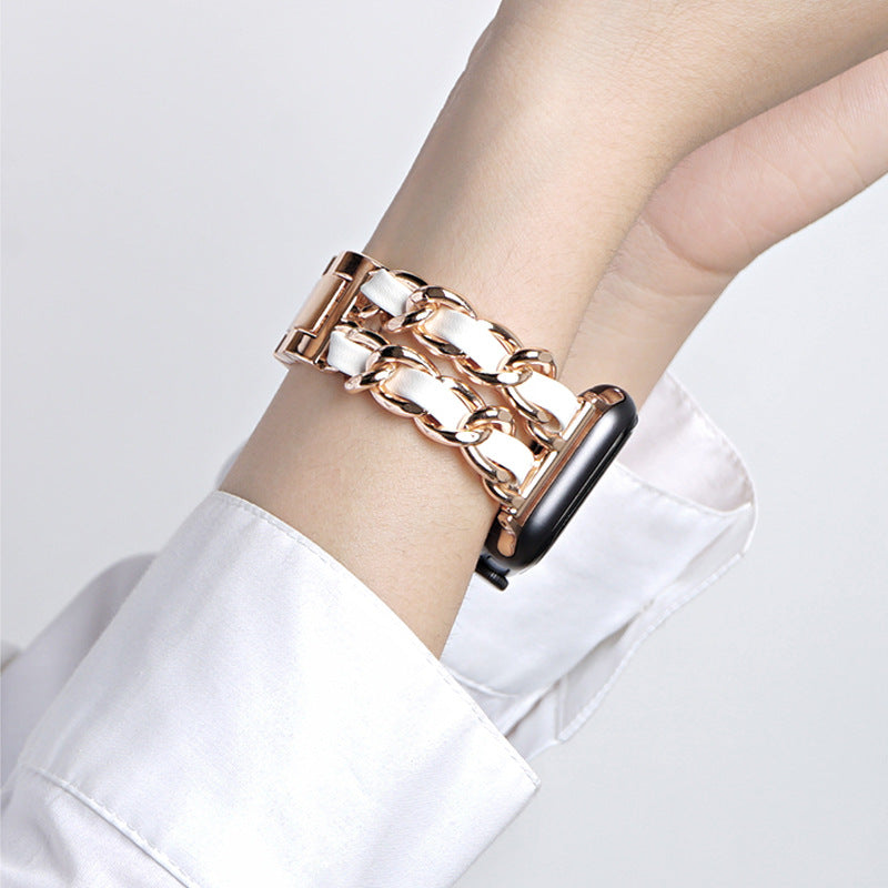 Women Gold wristband for Apple Watch