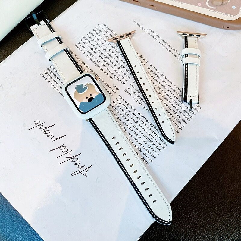 Cartoon Leather Strap For Apple Watch